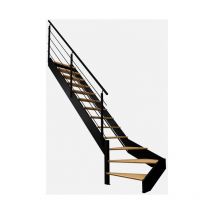 Spectra – Scala con 1/4 di giro a sinistra e led integrati, nera