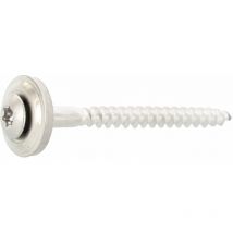 Spenglerschrauben Edelstahl 4.5x55 mm 100 Stück mit Dichtscheibe d = 15 mm A2 Spengler Schrauben Torx Antrieb TX20