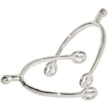 Speroni da donna in metallo cromato con gambo a goccia: 35 mm