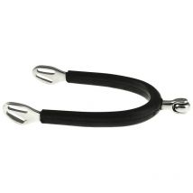 Speroni inglesi Dynamic in inox rivestiti in gomma con rotella liscia: 30 mm