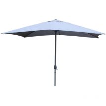Spezia - Parasol rectangulaire 3x2 droit gris en aluminum