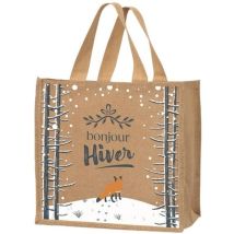 Cabas jute Bonjour Hiver 37 x 23 x 36 cm – Panier – SPHERE