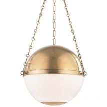 Sphere No.2 3 Light Large Pendant Brass, Glass