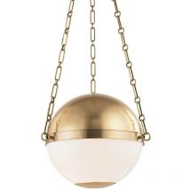 Sphere No.2 Sospensione Piccola 2 Luci Ottone, Vetro