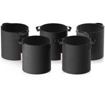 Spider Farmer - Lot de 5 sacs de culture de 5 gallons avec poignées en tissu pour plantes d'aération de jardin