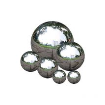XVX - Spiegelpolierter Edelstahl, 50 bis 150 mm, schwimmende reflektierende Kugel für Gartendekoration, 6 Stück