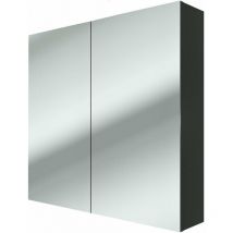 Acquavapore - Spiegelschrank Badspiegel Badezimmer Spiegel City 80cm schwarz nein ohne LED-Beleuchtung