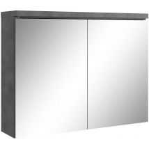 Spiegelschrank Paso 80cm Dunkle Grau - Schrank Spiegelschrank Sp