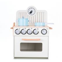 Spielküche Montessori mit Backofen Robincool Little Chef 36x26x46,5 cm aus Ökologische Holz mit Uhr und Zubehör