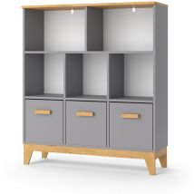 Vitalispa - Spielzeugschrank Malia, Grau, 98.4 x 113.4 cm
