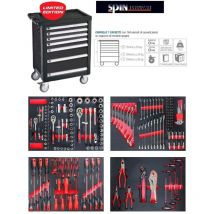 Spin - carrello 7 cassetti con 184 utensili chiavi giraviti attrezzi cassettiera