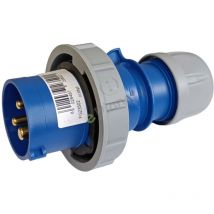 Faeg - Spina industriale volante 230V cee 6H 2P + t 16A IP67 per esterno impermeabile blu