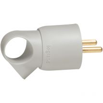Spina maschio 16A anello grigio Legrand