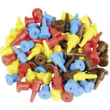 Modelltechnik 6831 Spina per modellismo 40 pz. Rosso, Giallo, Blu, Marrone - Viessmann