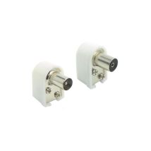 Metronic – Spine TV a gomito maschio 9,5 mm – Connettore maschio di alta qualità – Colore bianco – 10 pezzi
