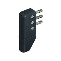 Spina rete piatta tripolare 10A nera