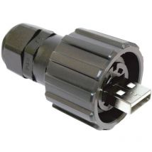 Spina USB 2.0 IP67 Spina dritta 17-200121 Bloccaggio a baionetta 17-200121 Conec Contenuto: 1 pz.