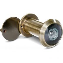 Spioncino grandangolo porte Potent finitura ottone bronzato f.mm 14 l.mm 70/120