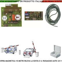 Spira Magnetica Sotto Tappeto 10 Metri Rileva Passaggio o Sosta Autoveicoli Alimentazione 12/24 Vacdc Gestione Semaforo Automatismo Barra Cancello