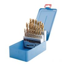 Spiralbohrersatz Nenn-D. 1-10x0,5 mm hss TiN 19 teilig Metallkassette