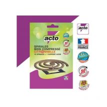 Spirali di legno compresse alla citronella - diffusione 50H Acto