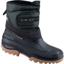 Stivali invernali taglia 38 nylon nero / fodera in ecopelliccia pvc / chiusura in velcro Spirale