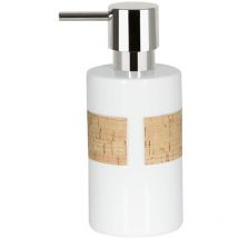 Tubo di collezione Spirella distributore di sapone liquido 7,0 x 7,0 x 16,0 cm, porcellana, bianco