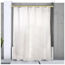 Barre tringle pour rideau de douche ou baignoire extensible sans perçage en Alu KRETA 125-220cm Doré Spirella