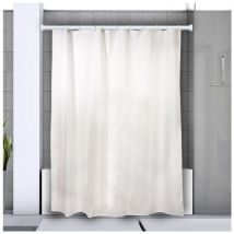 Spirella - Barre tringle pour rideau de douche ou baignoire extensible sans perçage en Alu magic 125-220cm Blanc