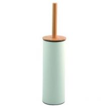 Spirella - Brosse wc avec support Acier & Bambou adonis Blanc mat - Poils résistants en silicone