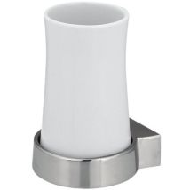 Spirella - Portavasos para fijar Porcelana y Acero sydney Blanco