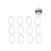 Juego de 12 anillas para cortina de ducha blancas c-minor Spirella