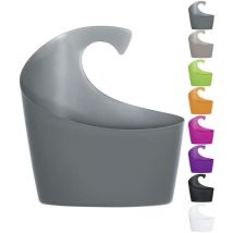Sydney - Cesta portaobjetos Spirella ' Wall basket' de polipropileno en color gris 25 x 22,5 x 8,5 cm - Gris