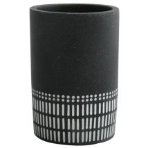 Gobelet Polyrésine & Bambou YUMA Gris Foncé & Blanc Spirella