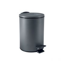 Poubelle à pédale Acier ADELAR 3L Gris mat Spirella
