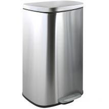 Poubelle à pédale de cuisine Inox akira 30L Brossé Spirella