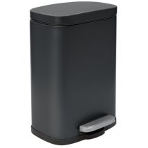 Poubelle à pédale Acier akira 5L Noir mat Spirella