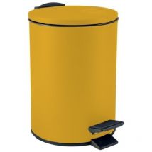 Poubelle à pédale Acier ADELAR 5L Jaune Soleil mat Spirella