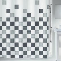Spirella - Rideau de douche Polyester part 120x200cm Gris & Blanc