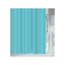Spirella - Spirelle Rideau de douche Polyester atlas 180x200cm Bleu turquoise