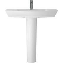 Spirit Ceramic Square Basin & Full Pedestal (Tap Not Included), 850mm Balterley