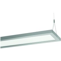 Pendelleuchte SL629 – 69W – Stahl – RAL 9006 – Kunststoff – Bildschirmarbeitsplatztauglich – BAP-geeignet