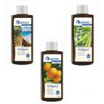 Saunaaufguss 3 Düfte Ananas Kokos Orange Zitronengras mit je 190 ml - Spitzner