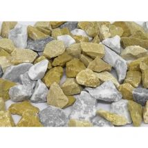 Splitt Junes Mischung 8 - 16 mm grau-gelb 25 kg Kies & Splitt