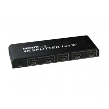 Splitter 1x4 avec soporte a 4k, 3D et HDMI 2.0 Yatek YK-0104-2.0