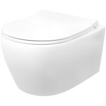 Belvit - Spülrandloses Wand Hänge wc Spülrandlos Toilette Bidet Taharet Rimless Taharet wc + Deckel