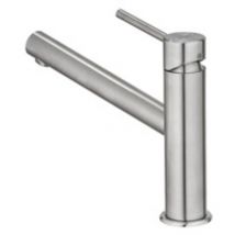 Steel Spültisch-Einhandmischer, geschlossener Hebel, - Kludi