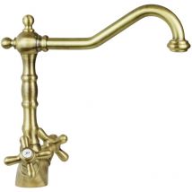 Spültischmischer im Barockstil in Bronzefarbe Gattoni Calypso 5691/REV0 Bronze