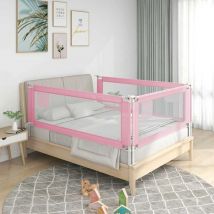 Torana - Sponda Letto di Sicurezza per Bambini Rosa 150x25 cm Tessuto