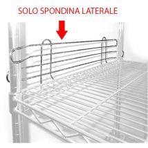 Serena - Archimede scaffale metallico spondina laterale cm 61 x h. 10 cucina bagno garage cabina armadio
